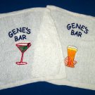 PERSONALIZED Embroidered BAR RAG TOWEL CLOTH
