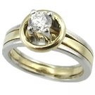 14K Two Tone 1/3ct Diamond Ring - You Save $2451.52