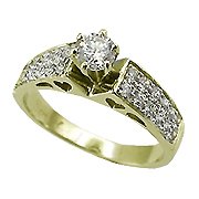 14K Yellow Gold Diamond Engagement Ring - You Save $2,360.53
