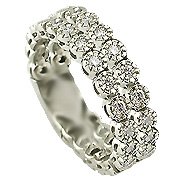 18 Karat White Double Diamond Tennis Band - You Save $1095.03