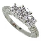 18K White Gold Diamond Multi Stone Ring - You Save $5,156.16