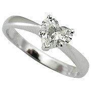18K White Gold Diamond Solitaire Ring - You Save $1,998.74