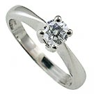 18K White Gold Diamond Solitaire Ring - You Save $2444.13