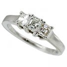 18K White Gold Diamond Three Stone Ring - You Save $7,307.58