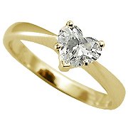 18K Yellow Gold Solitaire Ring - You Save $1,203.27
