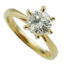 18K Yellow Gold Solitaire Ring - You Save $2,766.62