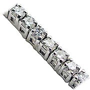18K White Gold Tennis Bracelet - You Save $5,996.19