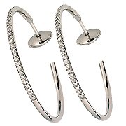 18K White Gold Hoop Earrings - You Save $2,595.35