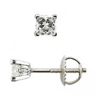 18K White Gold Scrollwork Style Stud Earrings - You Save $442.51