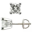 18K White Gold Scrollwork Style Stud Earrings - You Save $16,109.20