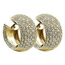 18K Yellow Gold Diamond Hoop Earrings - You Save $15,203.08