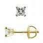 18K Yellow Gold Scrollwork Style Stud Earrings - You Save $455.41