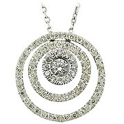 14K White Gold Drop Pendant - You Save $2,278.58