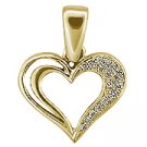 14K Yellow Gold Heart Pendant - You Save $633.26