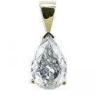 14K Yellow Gold Diamond Solitaire Pendant - You Save $473.50