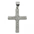 18K White Gold Diamond Cross Pendant - You Save $5,503.75