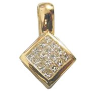 18K Yellow Gold Diamond Drop Pendant - You Save $3,330.49