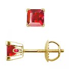 14K Yellow Gold Ruby Stud Earrings - You Save $534.16