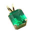 18K Yellow Gold Emerald Pendant - You Save $7,140.60