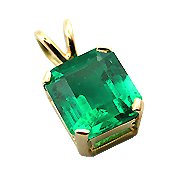 18K Yellow Gold Emerald Pendant - You Save $7,140.60