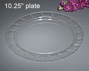 Elegance Boxed Clear Tableware,10" dinner plate, 16ct
