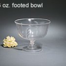 Elegance Boxed Clear Plastic Tableware, 6oz Footed bowl 16ct