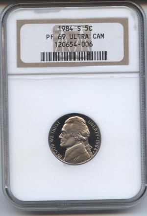 1984 proof 69 ultra cames nickel