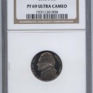 2002 proof 69 ultra cameo jefferson nickel