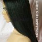 22" Full Lace Wig Premium Indian Remy Yaki Straight, #1b (Off Black)