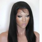14" Full Lace Wig Indian Remy Yaki Straight...#1B (Off Black)