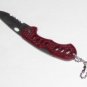 Red FOLDING Lock Back KNIFE KEY CHAIN Ring Keychain NEW