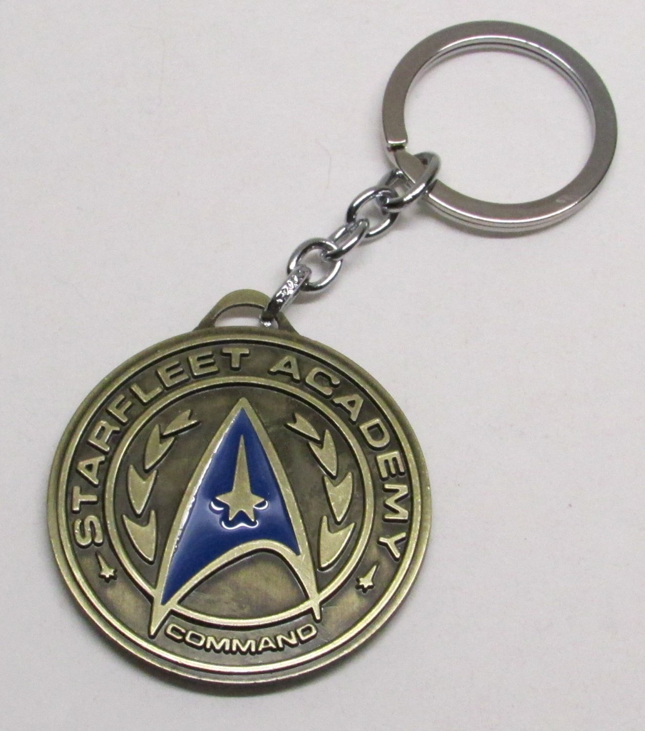 STAR TREK Starfleet Acadamy Pendant Shield Metal KEY CHAIN Ring Keychain NEW