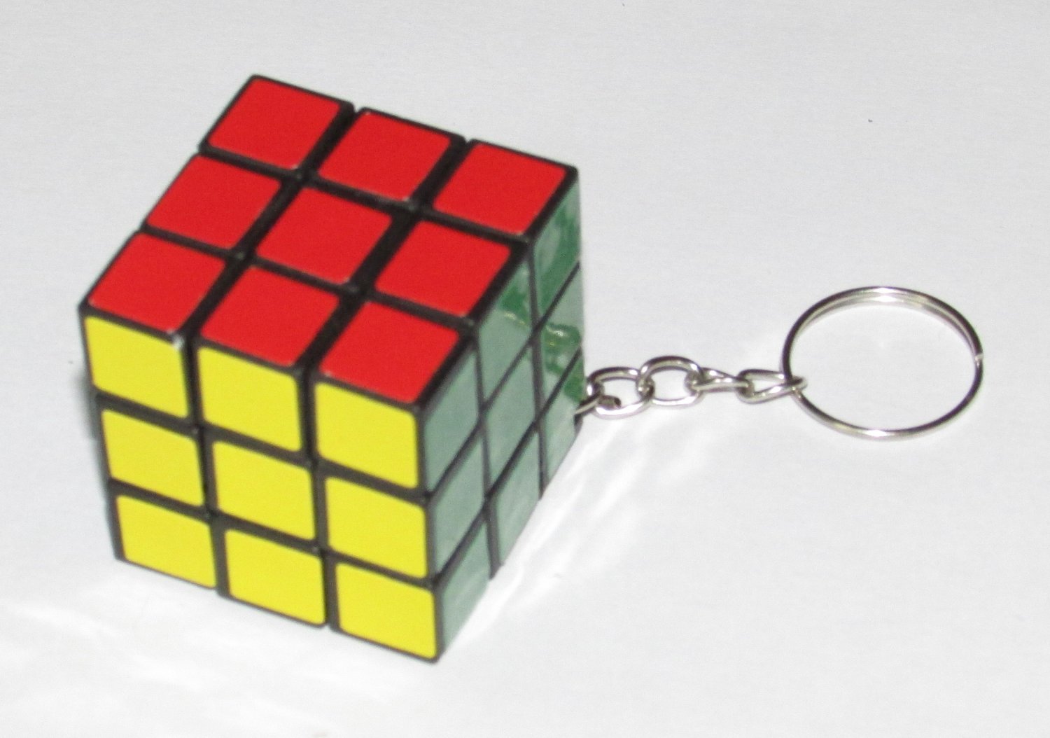Decorative RUBIKs CUBE 1 1/8" x 1 1/8" x 1 1/8" KEY CHAIN Ring Keychain NEW