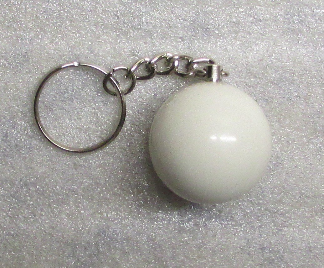 1.25 Inch Mini CUE QUE Billiard Snooker POOL BALL Key Chain Ring