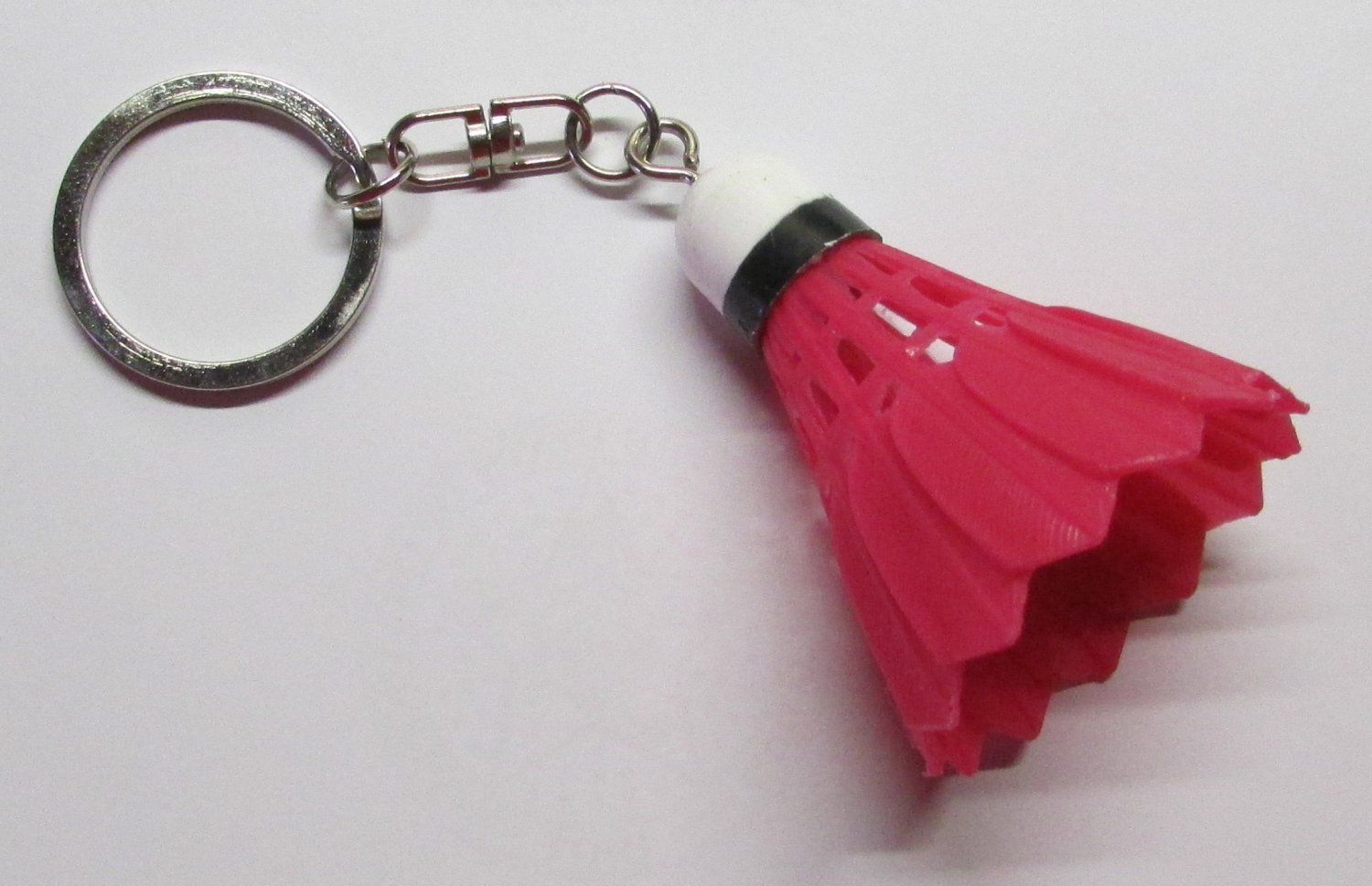 BADMINTON Red SHUTTLECOCK Birdie KEY CHAIN Keychain NEW Badmiton