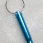 Aluminum Alloy Mini Bottle Shape Light Blue EMERGENCY WHISTLE KEY Ring CHAIN NEW