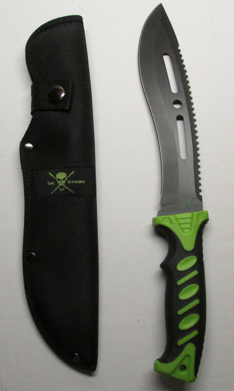 TAC Xtreme TX11GR 12" HUNTING Double Injection BOWIE w Sheath KNIFE NEW