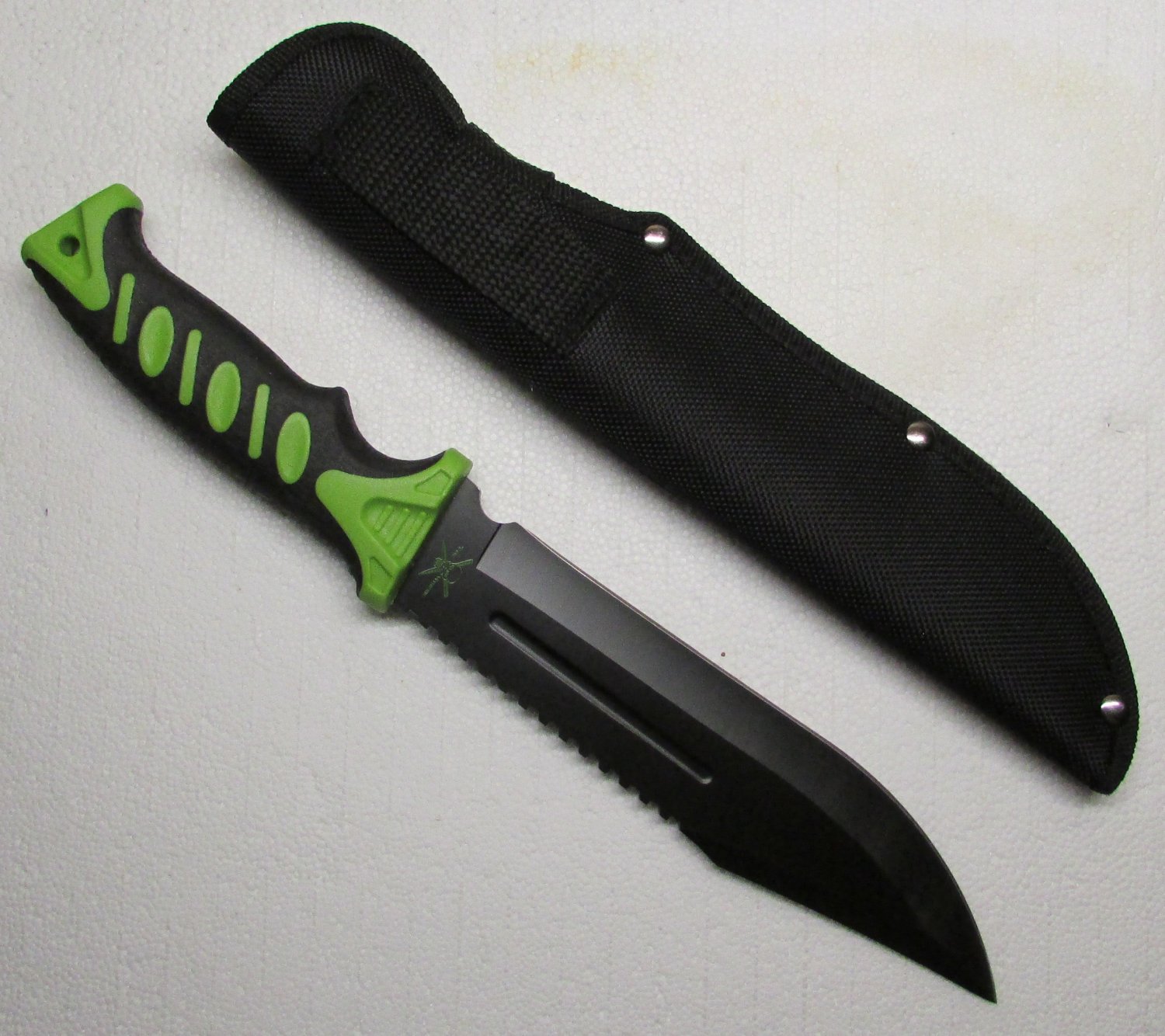 TAC Xtreme TX09GR 12" HUNTING Double Injection BOWIE w Sheath Knife NEW