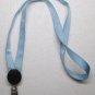 Blinking LED Light Up BLUE LANYARD KEY CHAIN Ring Keychain ID Holder NEW
