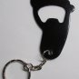 FOOT Shaped Black Bottle Opener Metal KEY CHAIN Ring Keychain NEW