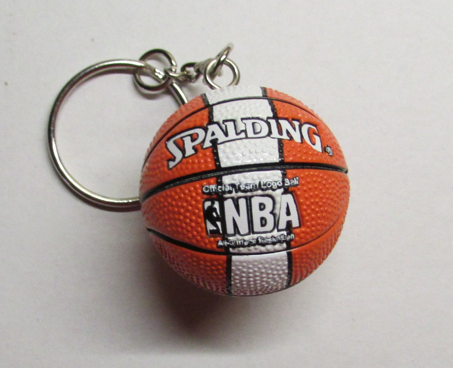 NBA Basketball Brooklyn NETS Spalding Ball KEY CHAIN Ring Keychain NEW