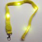 LED Blinking Light Up YELLOW LANYARD KEY CHAIN Ring Keychain ID Holder NEW