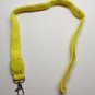 LED Blinking Light Up YELLOW LANYARD KEY CHAIN Ring Keychain ID Holder NEW