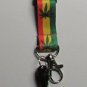 White WEED Marijuana Leaf Pot 420 LANYARD KEY CHAIN Ring Keychain ID Holder NEW