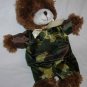 new Teddy Bear Camouflage Army Suit brown soft 17"