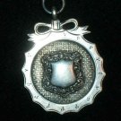 Classic sterling raised shield fob medal 1933 Bow Top