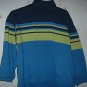 Size 4 Blue and Green Stripe Gap Turtleneck XS