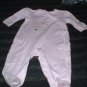 9 Mth Pink Embroidered Footed Pajamas