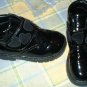 Girls Black PVC Vinyl Ankle Boots with Suede hearts Toddler 6