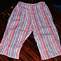 Girls Pink, Blue, Yellow Candy Striped Capris 3T